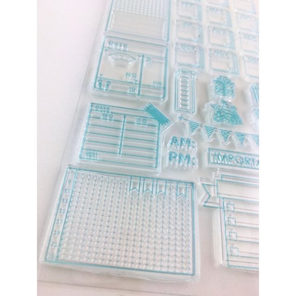 Journal Planner Calendar Activity Stamps Kit 26 PC Scrapbooking Diary mq - Picture 4 of 8